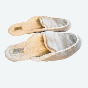 UGG Slip On Wool Lined Suede Mule Slippers Gray 8